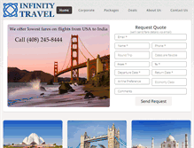 Tablet Screenshot of infinitytravel.com